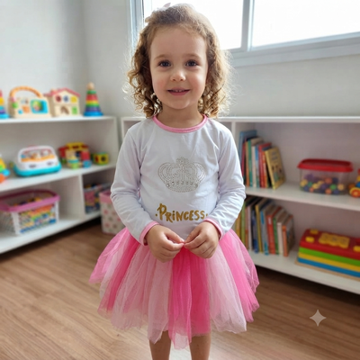 Vestido Tutu Corona Princesa