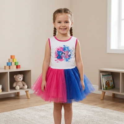 Vestido Tutu Stitch y Ángel