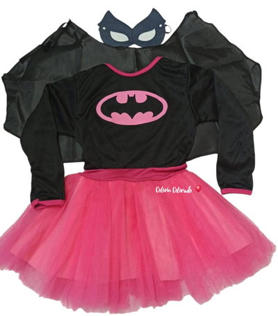 Disfraz Batichica Rosa Superheroína