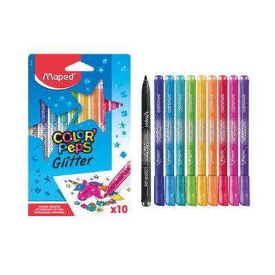MARCADORES MAPED GLITTER X 10
