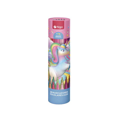 MARCADORES ESCOLARES X 20 FILGO 2020 UNICORNIO