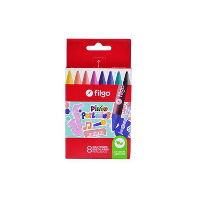 CRAYON DE CERA PERLADOS PINTO CAJA X8 FILGO