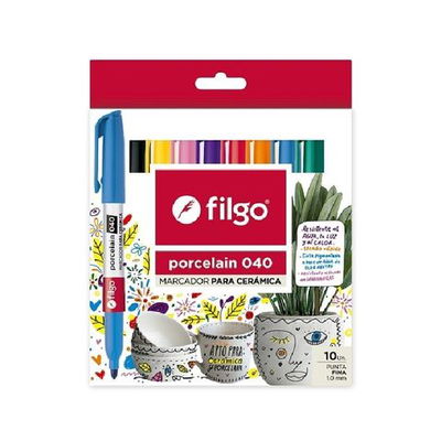MARCADOR PARA PORCELANA FILGO 040 X 10 U