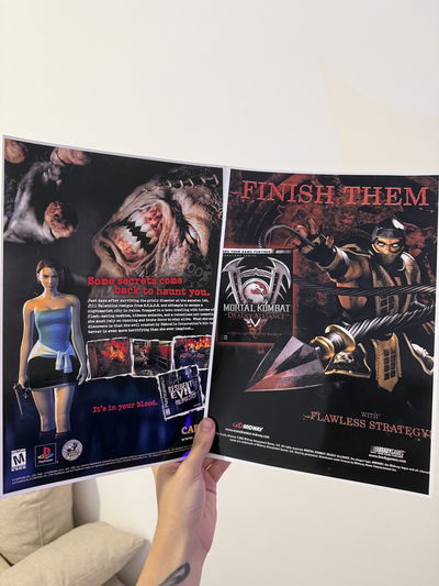 Poster Resident evil 2 y Mortal kombat