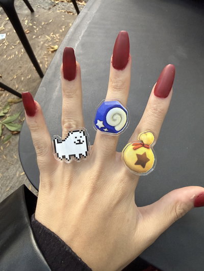 Anillos regulables animal crossing - toby fox