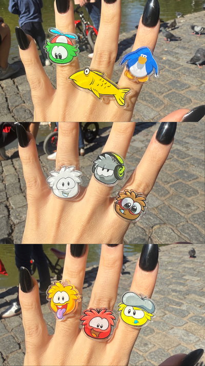Anillos regulables club penguin