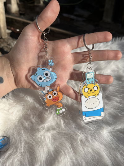 Llaveros Gumball & Hora de Aventura