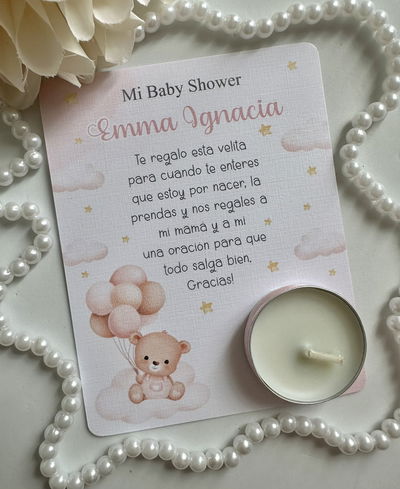 Recuerdo Baby Shower vela