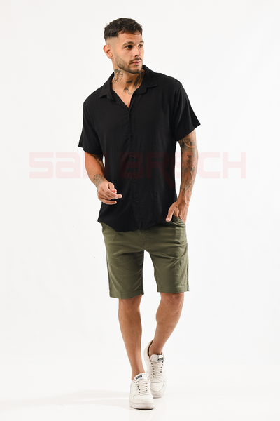 Camisa Lino (Negro)