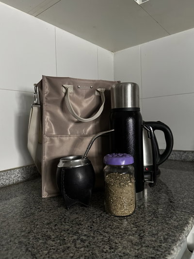 Bolso matero Peny beige rasado 