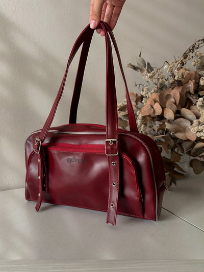 bowling bag bordó