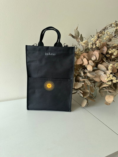 Bolso matero Peny negro ARG sol de mayo