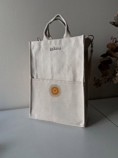 Bolso matero Peny beige ARG sol de mayo