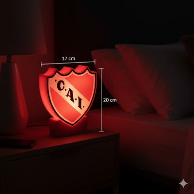 Velador Independiente Rojo Lightbox Led - Regalo