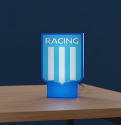 Velador Racing Club Lightbox Led - La Academia