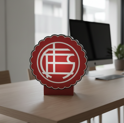 Velador Lanús Lightbox Led Granate - Regalo