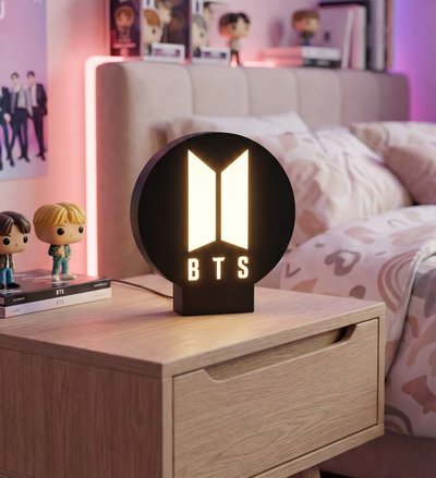 Velador Bts Kpop Lightbox Led - Army Logo Bangtan