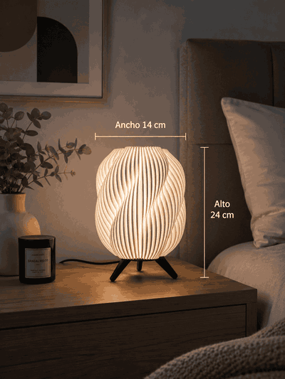 Lampara Velador Decorativo Espiral Rayado ENVIO GRATIS