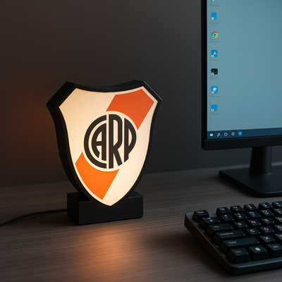 Velador River Plate Lightbox Led - Regalo