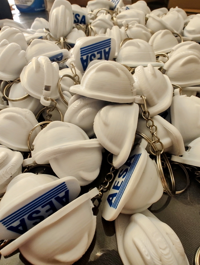Llavero Casco Seguridad - Personalizado - Con Logo X 20