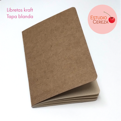 Libretas tapa blanda kraft A5 pack por 200 unid