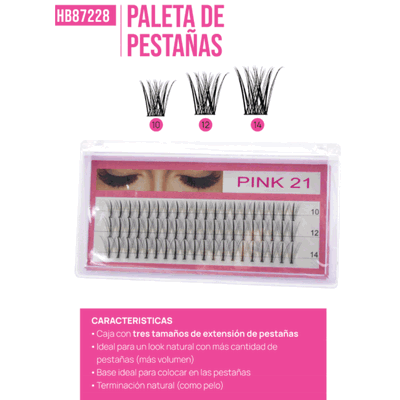 Paleta de pestañas postizas pink 21