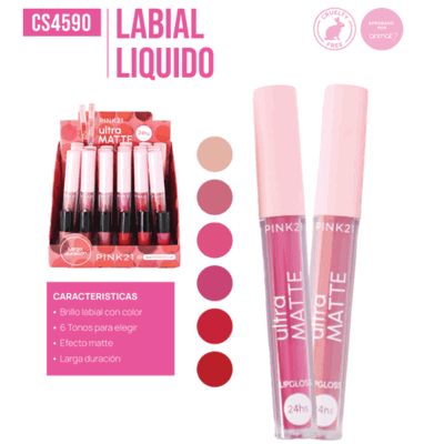 Labial líquido pink 21 