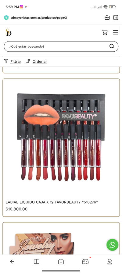 Caja x12 labiales mate 