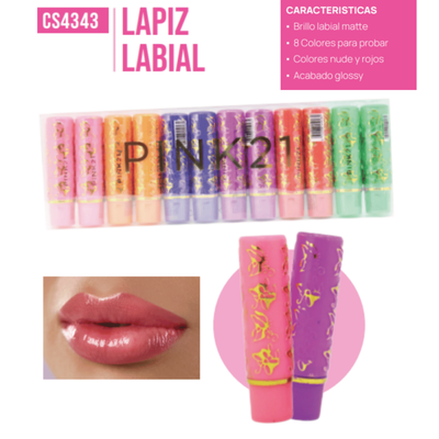 SET X12 LABIAL MAGICO EN BARRA PINK 21