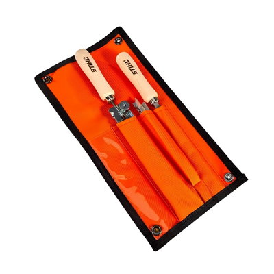 JUEGO DE AFILADO PARA CADENA 3/8" PM FUNDA FLEX.