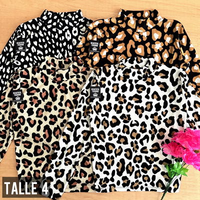 Polera ML leopardo / Talle 4