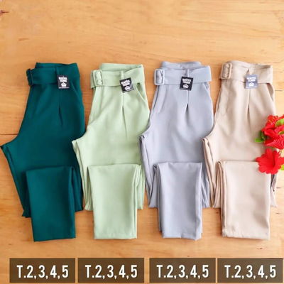 Pantalón sastrero con cinto / Talle 2 al 5