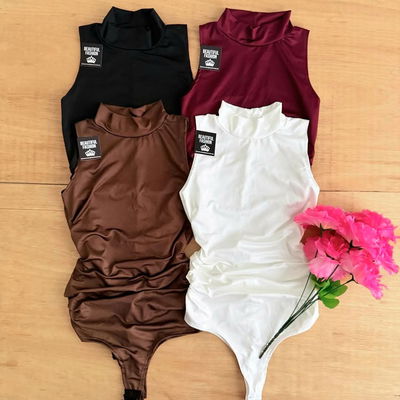 Body polera con frunce / Talle unico