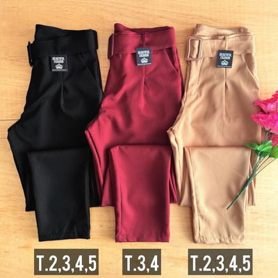 Pantalon sastrero con cinto / Talle 2 al 5
