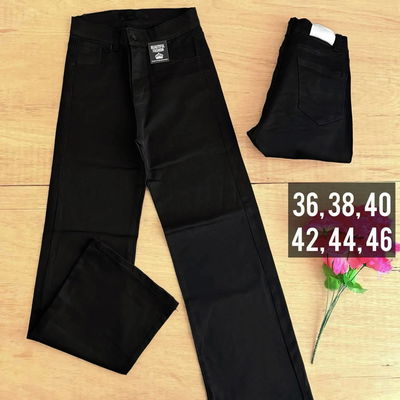 Wide leg elastizado negro / Talle 46