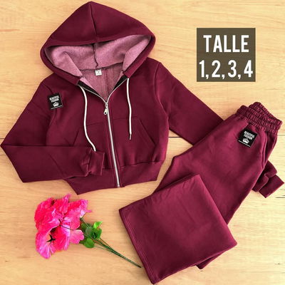 Conjunto algodon Campera +Palazo / Talle 1 al 4