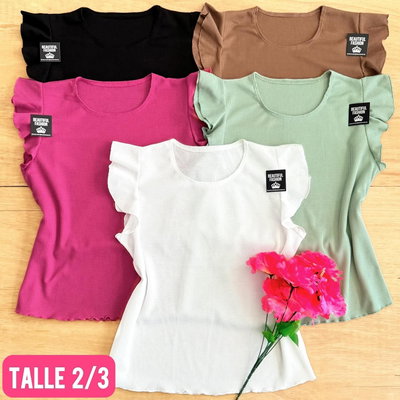 Musculosa con volados / Talle 2/3