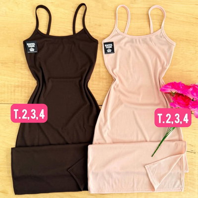 Vestido tiritas largo / Talle 4 / ROSA