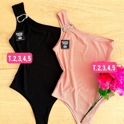 Body de 1 hombro con hebilla / Talle 3 / CORAL