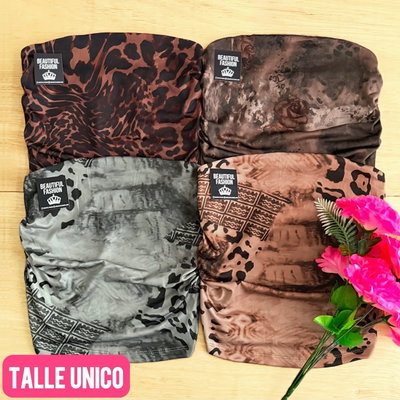 Straple frunce estampado / Talle unico / NARANJA
