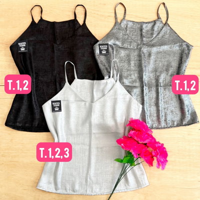 Musculosa suelta metalizada / Talle 1 al 3