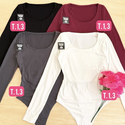 Body ML básica escote U / Talle 3 / BLANCO