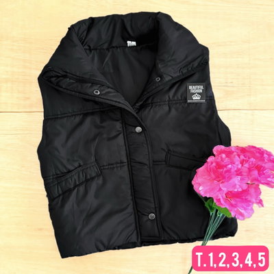 Chaleco puffer rompeviento / Talle 2, 3, 4
