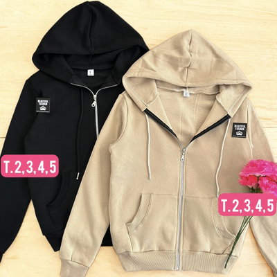  Campera intermedio frizado / Talle 2 al 4 / CAMEL