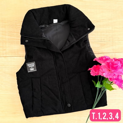Chaleco puffer corderoy