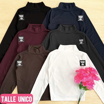 Polera ML / Talle unico / NEGRO Y GRIS OSCURO