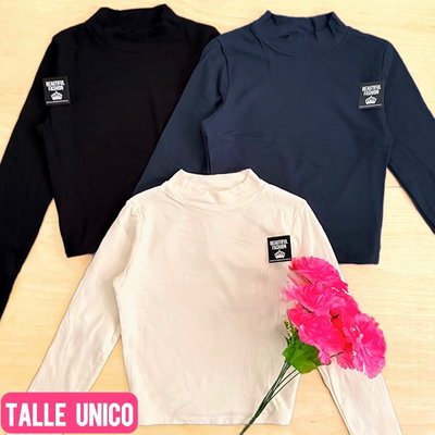 Polera ML con friza / Talle unico 