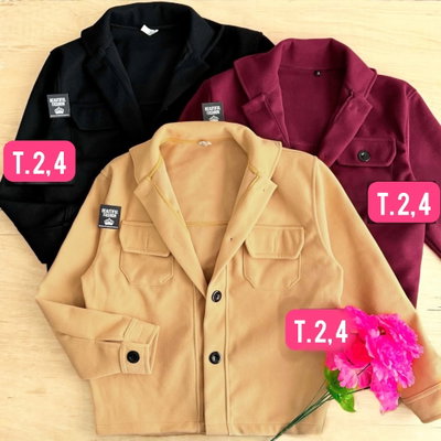 Camisaco de paño / Talle 2 y 4 / BORDO