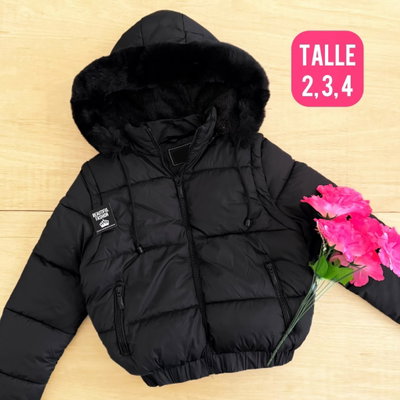 Campera puffer desmontable / Talle 2 al 4