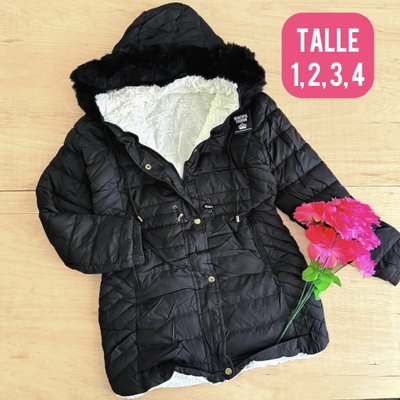 Campera puffer larga / Talle 1 y 2
